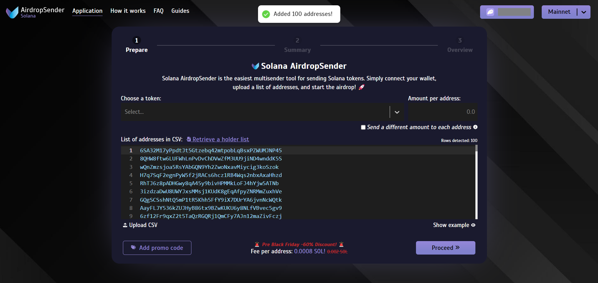Retrieve a holder list, screenshot 3